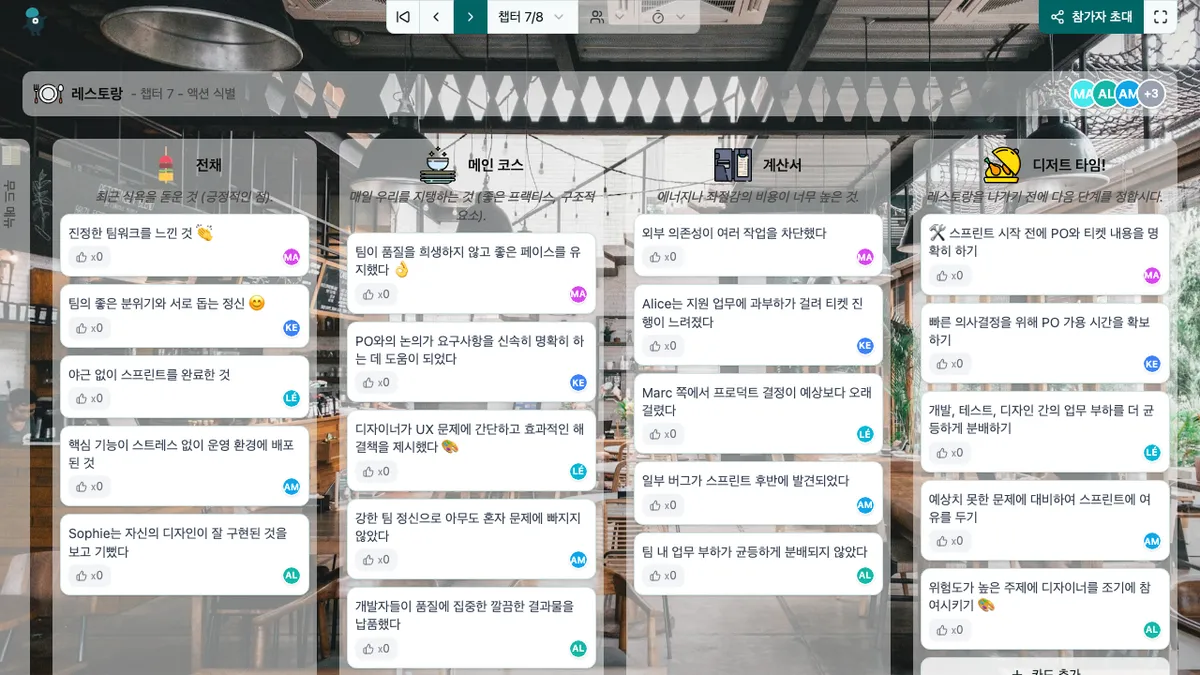 레스토랑 - actions