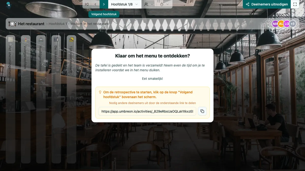 Het restaurant - welcome