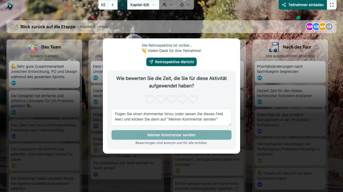 Blick zurück auf die Etappe - end