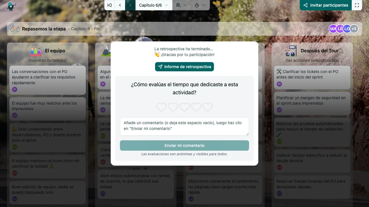 Repasemos la etapa - end