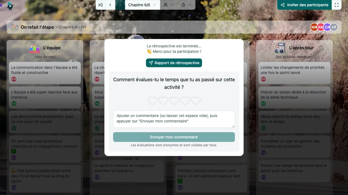 On refait l'étape - end